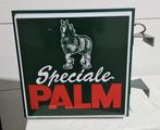 Palm lichtreclame, lichtbak, dubbelzijdig, Verzamelen, Biermerken, Ophalen of Verzenden, Gebruikt, Reclamebord, Plaat of Schild