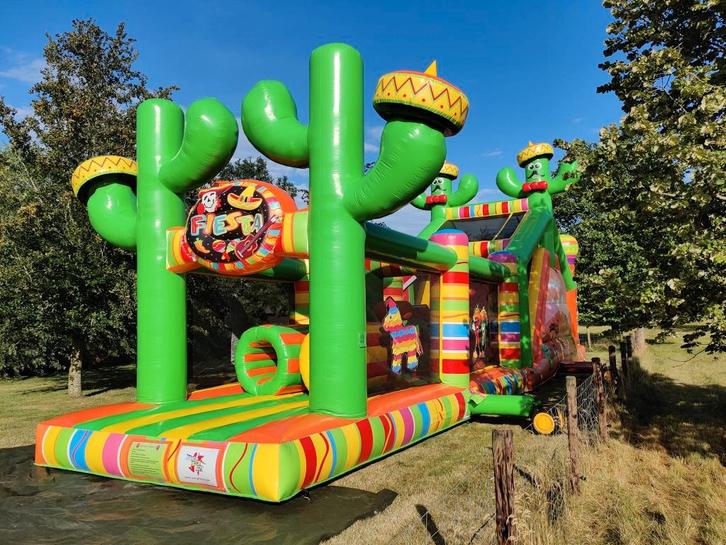 Springkasteel te koop - Mexican Piñata Party + zwembad, Hobby en Vrije tijd, Feestartikelen | Verhuur, Gebruikt, Ophalen