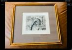 Jules de bruycker ets 40 op 36 cm handtekening in potlood, Ophalen