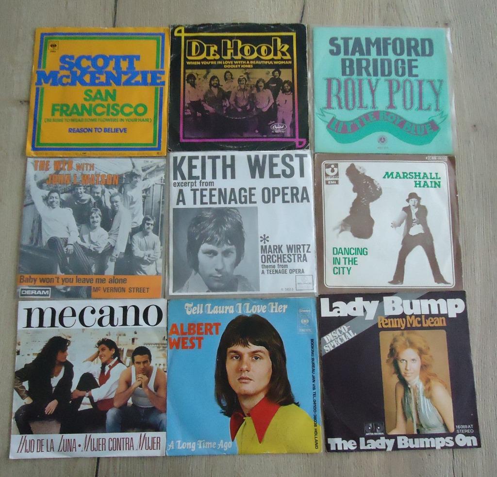 Part 165 - 9 Singles van Scott McKenzie, Dr.Hook,., CD & DVD, Vinyles Singles, Utilisé, Single, Pop, 7 pouces, Enlèvement ou Envoi