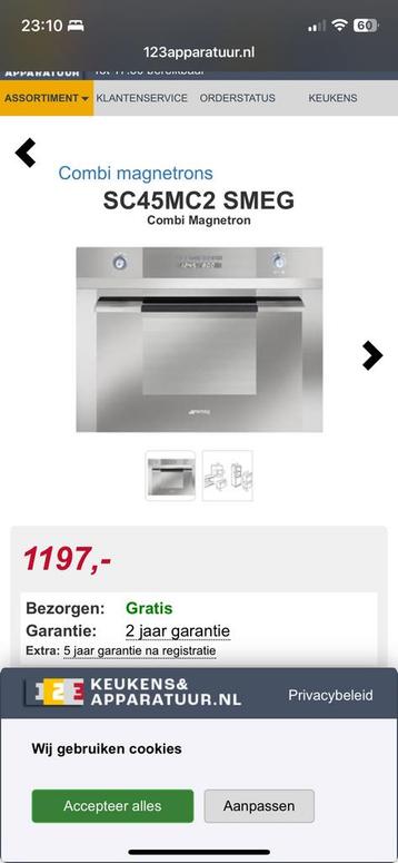 Smeg combi micro/hetelucht/grill beschikbaar voor biedingen