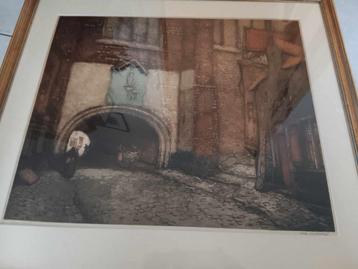 vleeshallen ,antwerpen , gesigneerde ets Alfred van Neste  beschikbaar voor biedingen