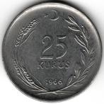 Turquie : 25 Kurus 1966 KM #892 .3 Ref 14694, Enlèvement ou Envoi, Monnaie en vrac, Autres pays