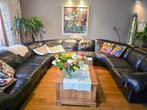 Lederen salon voor 10 personen, Ophalen, Gebruikt, Hout, Zie foto's