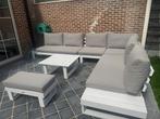 Luxe aluminium loungeset 345265 cm – topkwaliteit, Ophalen, Hocker, Aluminium, Zo goed als nieuw
