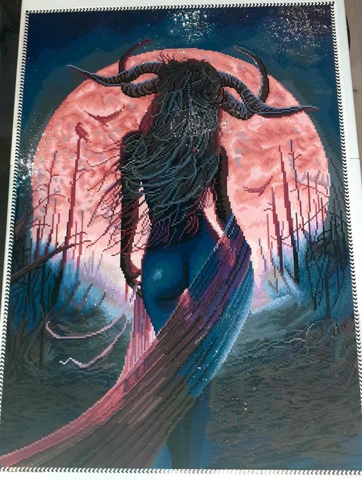 Decoratie schilderij gothic Succubus, Antiek en Kunst, Kunst | Schilderijen | Klassiek, Verzenden