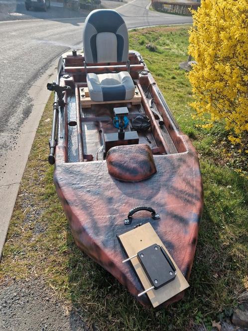 Kayak de pêche en fibre de verre,, Watersport en Boten, Hengelsport | Algemeen, Zo goed als nieuw, Ophalen
