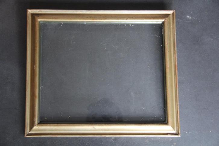 Antiek verguld houten glazen frame voor 33x40cm, Antiek en Kunst, Kunst | Overige Kunst, Ophalen of Verzenden