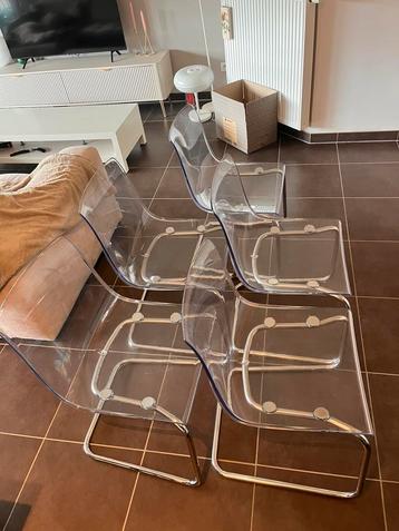 TOBIAS 5 Eetkamerstoelen, transparant/verchroomd beschikbaar voor biedingen