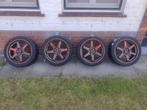 Rays Volk racing te37 semi slicks 18", Auto-onderdelen, Banden en Velgen, Ophalen, 18 inch, Gebruikt, Banden en Velgen