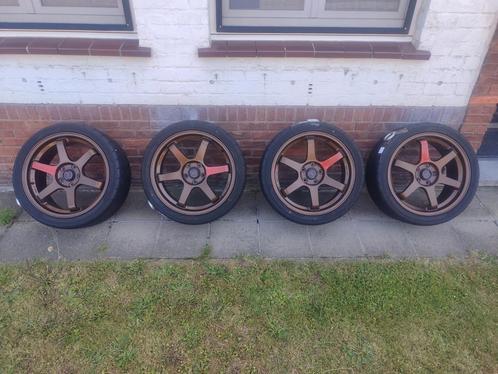 Rays Volk racing te37 semi slicks 18", Auto-onderdelen, Banden en Velgen, Banden en Velgen, Zomerbanden, 18 inch, 225 mm, Personenwagen
