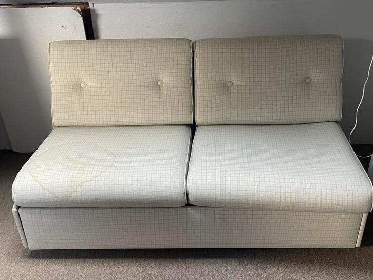 Opklapbed, Huis en Inrichting, Slaapkamer | Slaapbanken, Gebruikt, 120 cm, 190 cm of minder, Twijfelaar, Crème, Ophalen