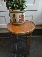 Messing bijzettafeltje plantentafel vintage, Huis en Inrichting, Tafels | Bijzettafels, Ophalen of Verzenden, Gebruikt, Hollywood Regency - klassiek