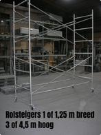 Nieuwe rolsteigers 3 of 4,50 m hoog - rolstelling - steigers, Ophalen, Nieuw