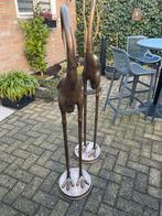 Twee bronzen kraanvogels Hollywood Regency, Ophalen, Huis en Inrichting