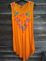 Leuke Oranje Bain De Soleil In Taille Unique, Kleding | Dames, Jurken, Ophalen of Verzenden, Zo goed als nieuw, Oranje, Onder de knie