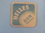 Oud bierviltje HELLES Bier Concordia Geraardsbergen, Verzenden, Zo goed als nieuw, Viltje(s), Overige merken