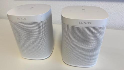 2 X Sonos One Gen 2 met Google Assistent., Audio, Tv en Foto, Luidsprekerboxen, Zo goed als nieuw, Front, Rear of Stereo speakers