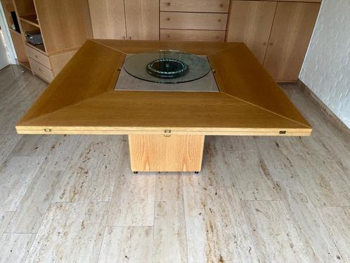 Design eettafel Cirkante tafel 4-12 personen massief eik, Huis en Inrichting, Tafels | Eettafels, Gebruikt, Vijf personen of meer