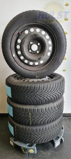 Set gebruikte stalen velgen met winterbanden Opel, Auto-onderdelen, Ophalen, Gebruikt, 15 inch, Banden en Velgen