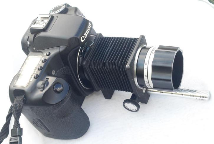 soufflet macro   +  105 mm +  bague d’adaptation, TV, Hi-fi & Vidéo, Appareils photo analogiques, Utilisé, Reflex miroir, Autres Marques