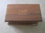 antiek postzegeldoosje tropisch hout, Postzegels en Munten, Ophalen of Verzenden, Opbergdoos