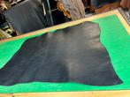 Zwarte patina-vintage tuigleer 2,5-3 mm dik soepele lap nr2, Hobby en Vrije tijd, Stoffen en Lappen, Ophalen of Verzenden, Zo goed als nieuw