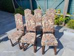 massief houten stoelen met bloemenmotief bekleding, Huis en Inrichting, Stoelen, Ophalen, Hout, Overige kleuren, Klassiek