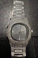 luxe horloge van roestvrij staal, Zo goed als nieuw, Zilver