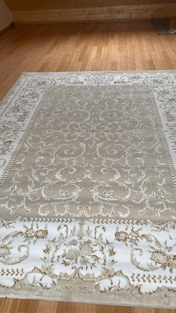 Groot NIEUW beige-wit  tapijt 240×330, Huis en Inrichting, Stoffering | Tapijten en Vloerkleden, Nieuw, 200 cm of meer, 200 cm of meer
