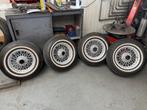 4 MOOI SPAAK VELGEN MET BANDEN MGB, Ophalen, 14 inch, Gebruikt, Banden en Velgen