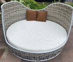 Lit de soleil rond avec coussin, Jardin & Terrasse, Synthétique, 4 places, Enlèvement, Utilisé