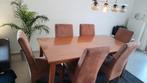 Eettafel met zes stoelen en dressoir. Van eik, Ophalen, Zo goed als nieuw