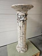 Marmeren zeer zware grote zuil bovenstuk 45 cm ! voor brons?, Ophalen of Verzenden, Gebruikt