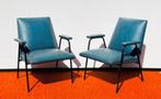 Paar van Meurop fauteuils van Pierre Guariche. Vintage 60s, Huis en Inrichting, Ophalen of Verzenden, Gebruikt, Metaal, Vintage