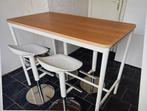 Bar - vergader - hoge tafel + 4 stoelen, Huis en Inrichting, Ophalen, Zo goed als nieuw