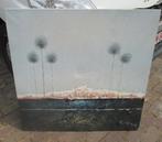 Leuk Modern Geschilderd Werk 'Desolaat Landschap' - 90x90, Antiek en Kunst, Ophalen of Verzenden