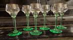 6 art deco uranium glazen, Antiek en Kunst, Antiek | Glaswerk en Kristal, Ophalen of Verzenden