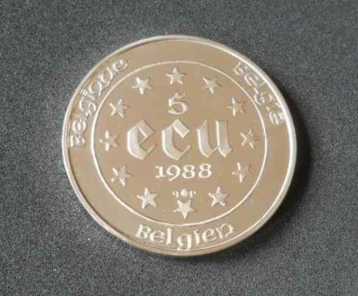 5 Ecu 1988 Belgique, Postzegels en Munten, Munten | België, Ophalen of Verzenden
