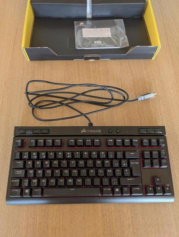 Corsair K63 TKL Azerty Mechanical Gaming Keyboard beschikbaar voor biedingen