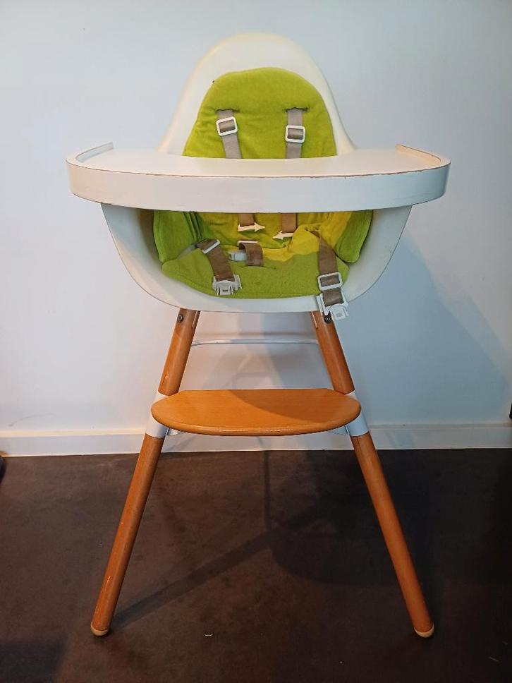 Eetstoel Childwood – compleet, Kinderen en Baby's, Kinderstoelen, Gebruikt, Meegroeistoel, Afneembaar eetblad, Gordel(s), Ophalen