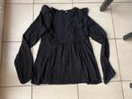 Nieuwe zwarte blouse - Maat 134 / 140, Kinderen en Baby's, Kinderkleding | Maat 134, Ophalen of Verzenden, Nieuw, Meisje, Overhemd of Blouse