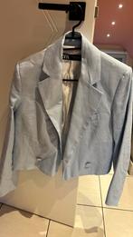 Lichtblauw gevoerd linnen blazertje maat S, Kleding | Dames, Jasjes, Kostuums en Pakken, Ophalen of Verzenden, Zo goed als nieuw