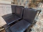 6 Chaises simili cuir marron, Maison & Meubles, Enlèvement, Utilisé, Cuir