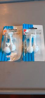 4 support demi boule blanc pour barre de rideau 19mm, Maison & Meubles, Enlèvement ou Envoi, Comme neuf