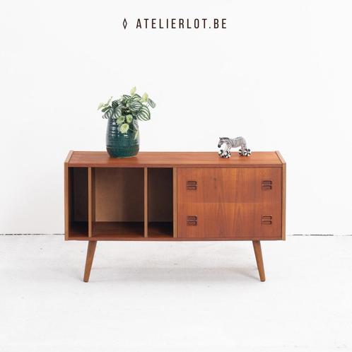 Vintage Deense platenkast / audiomeubel, Huis en Inrichting, Kasten | Overige, Gebruikt, Ophalen
