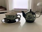 Theepot met kopje, Huis en Inrichting, Keuken | Servies, Ophalen, Zo goed als nieuw, Kop(pen) en/of Schotel(s)