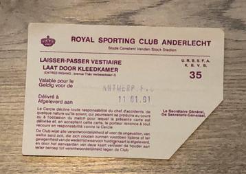 Signé tardivement par Pas Anderlecht - Anvers 1991