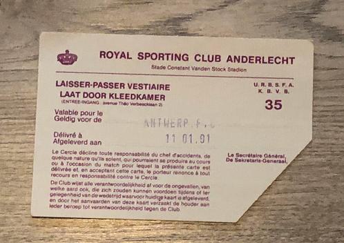 Signé tardivement par Pas Anderlecht - Anvers 1991, Collections, Articles de Sport & Football, Enlèvement ou Envoi