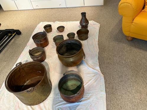 koperen potten, Antiquités & Art, Antiquités | Bronze & Cuivre, Cuivre, Enlèvement